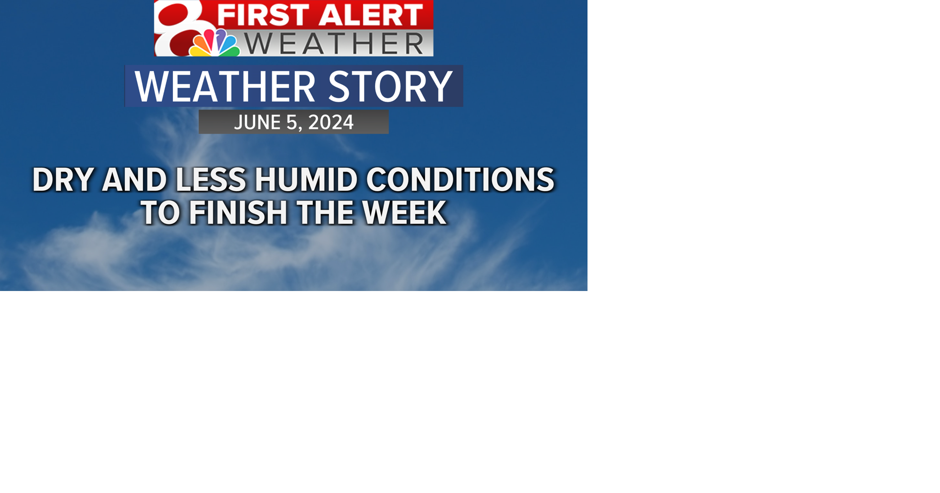 Dry and Less Humid Conditions to Finish the Week | Weather | komu.com