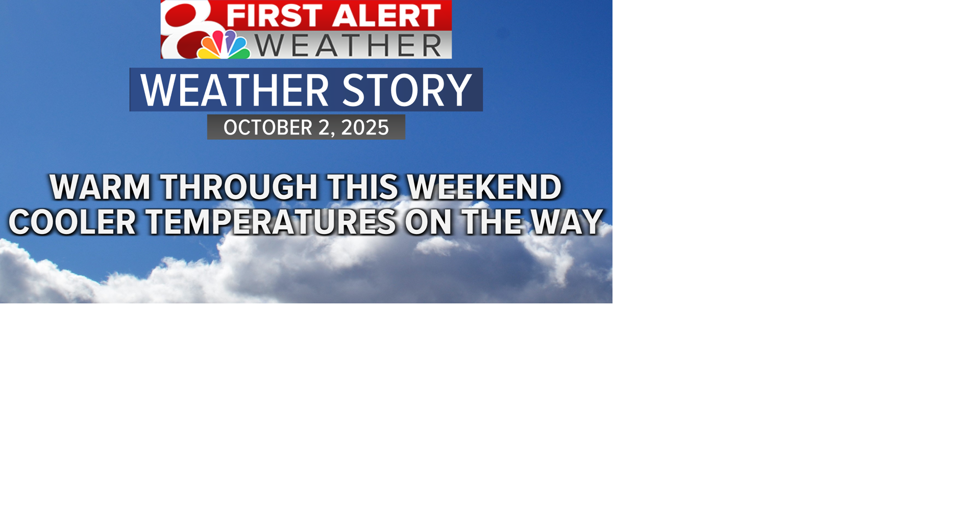 Forecast Staying warm through the weekend, seasonal next week
