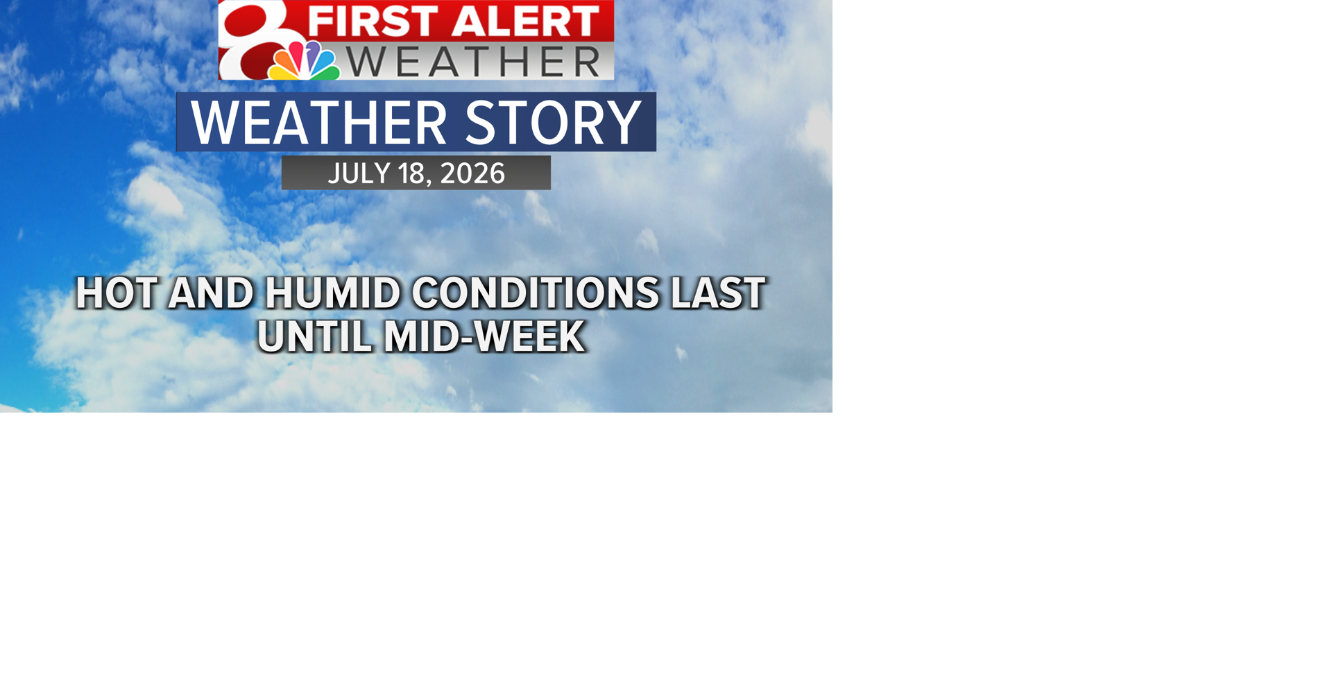 Hot and humid conditions persist until mid-week