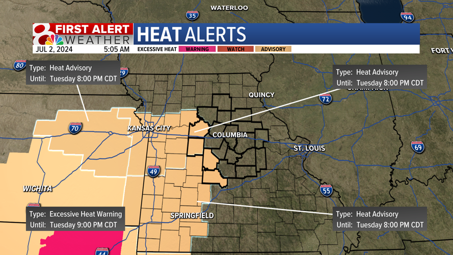 Tracking heat, humidity, and storm chances in Missouri | Weather | komu.com