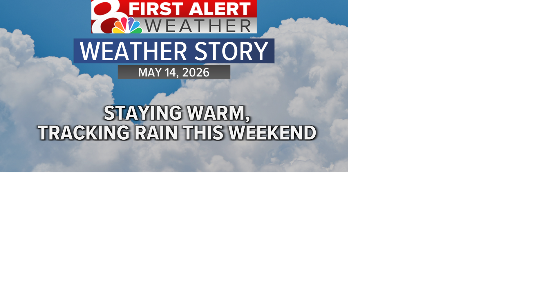 Forecast: Dry Thursday, tracking rain chances into the weekend