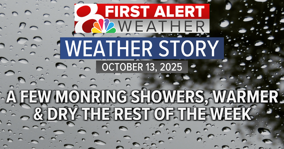Forecast: Rain showers gradually decrease this afternoon, warm and dry ...