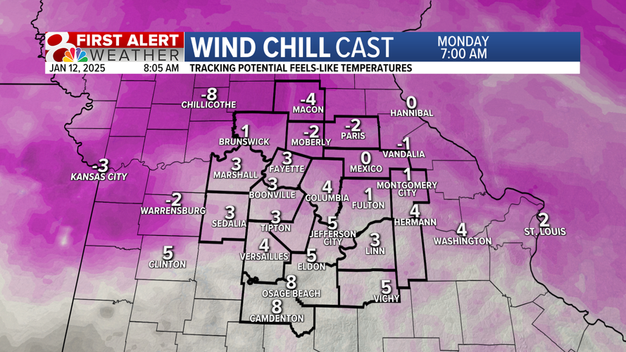 Forecast: Much colder air to start the week | Weather | komu.com