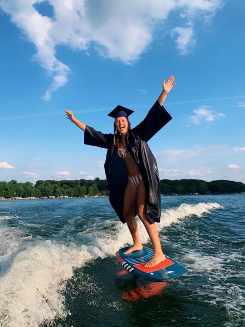 Celebrating graduation, lake style