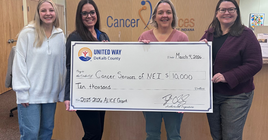 Cancer Services receives ALICE grant