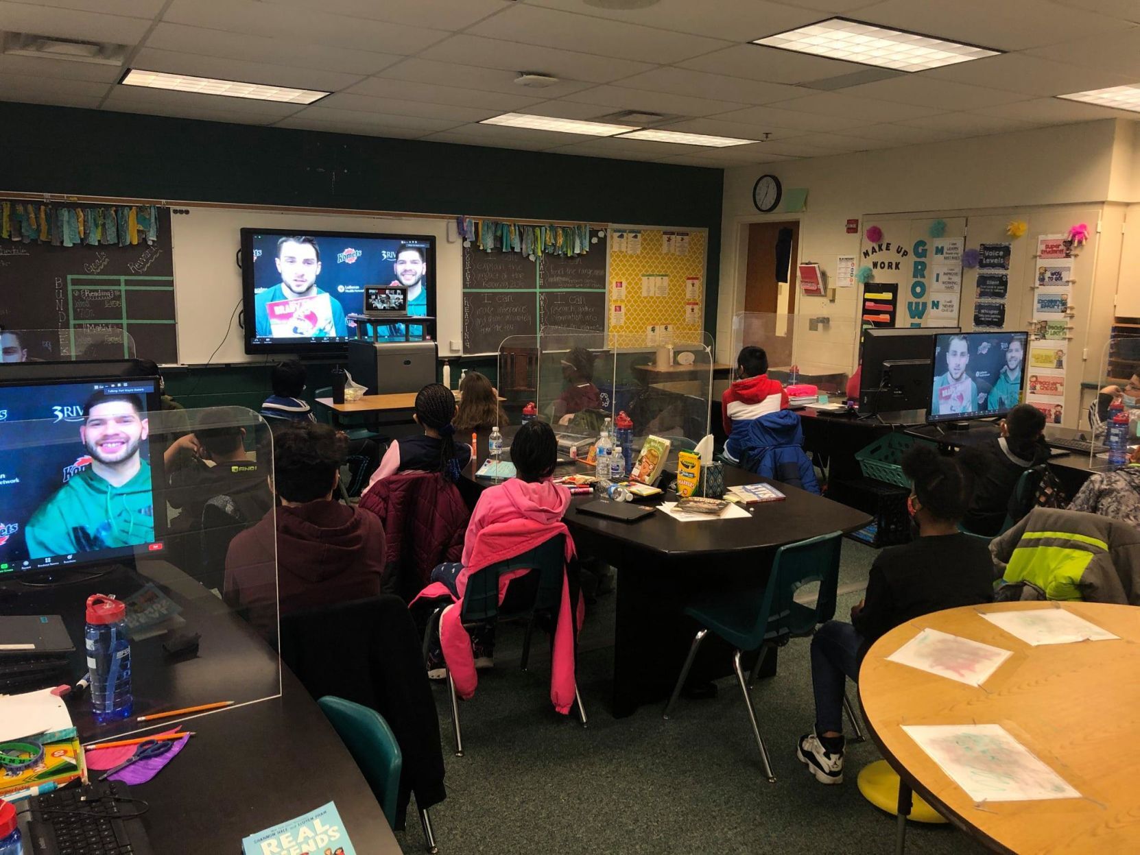 April 6 - Komets players read to Prince Chapman Academy fifth-graders - Vimarsana News