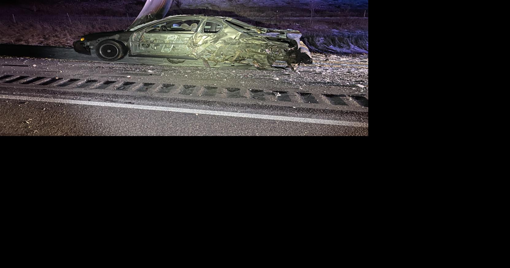 3 injured when semi strikes disabled vehicle