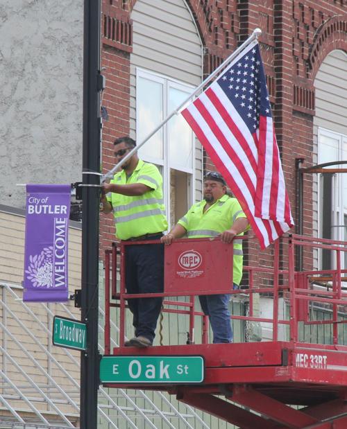 Flags go up in Butler