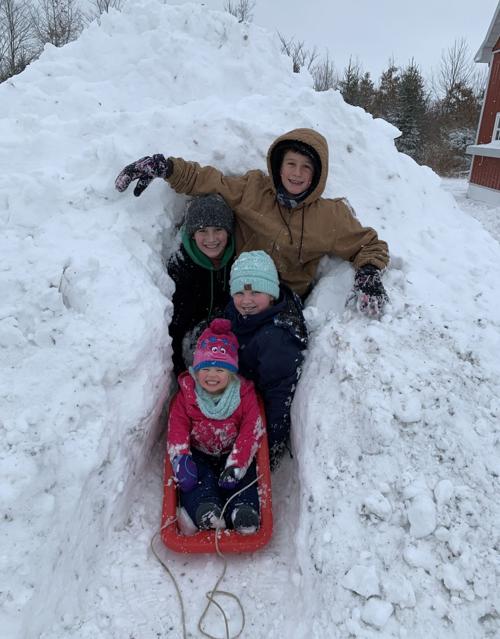 Spencerville snow fun