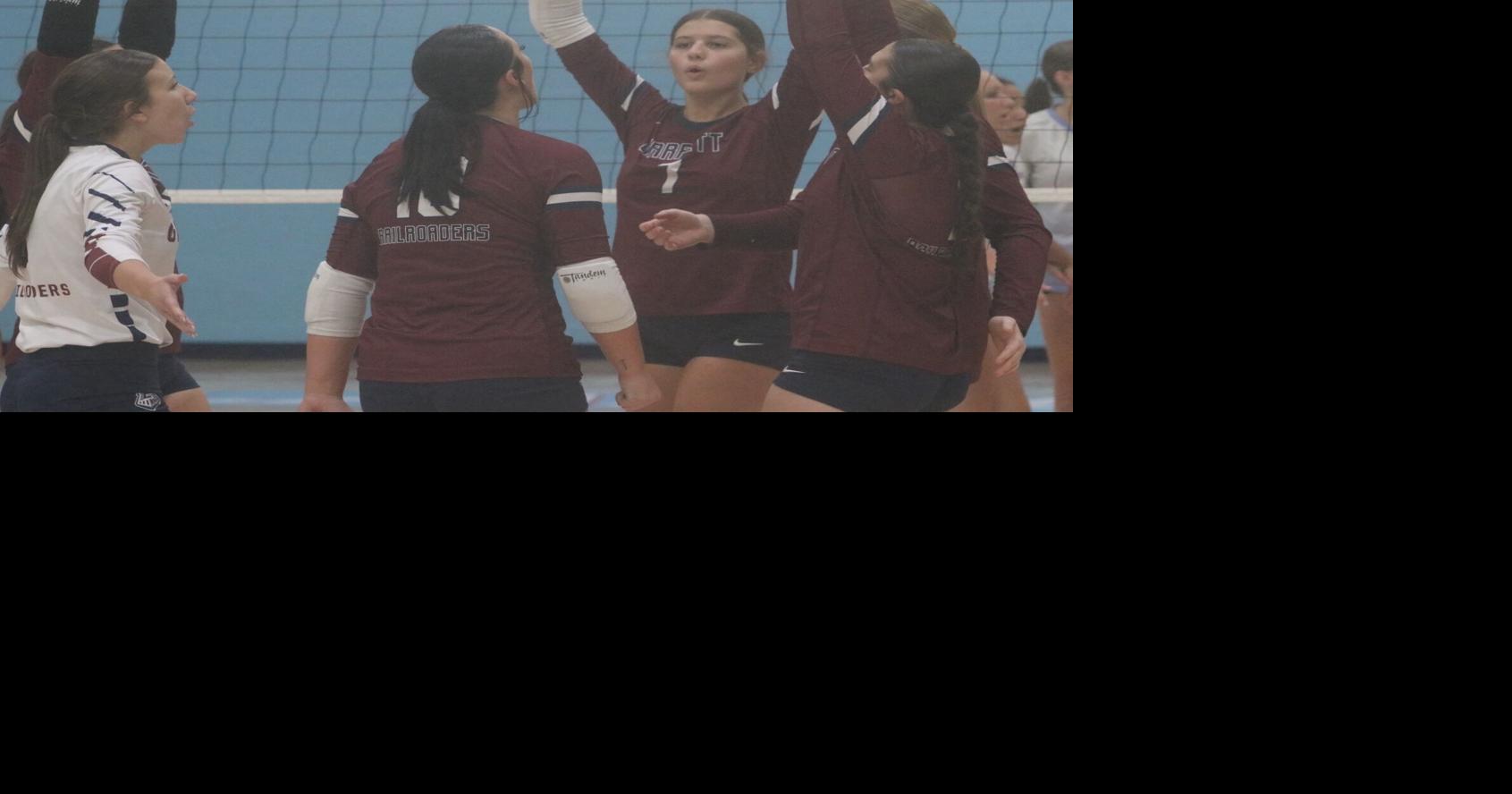 Railroaders celebrate a point