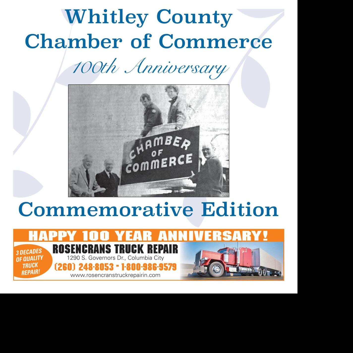 Whitley County Chamber of Commerce 100th Anniversary