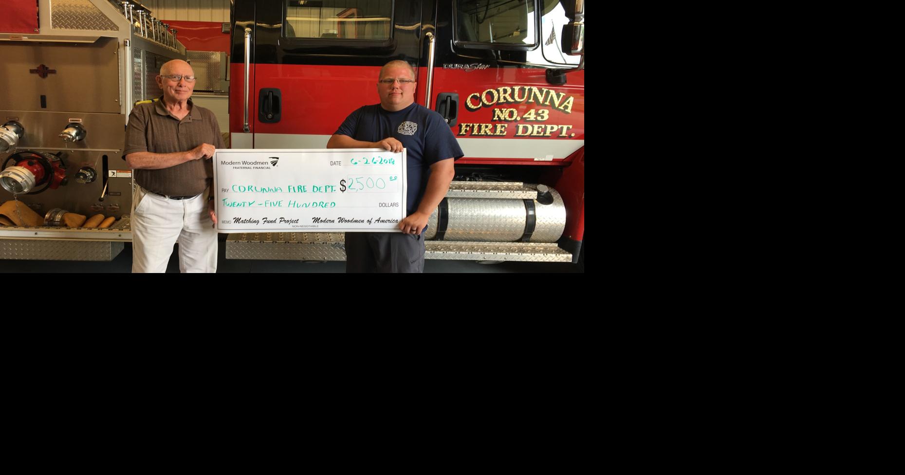 Modern Woodmen fundraiser for Corunna Fire Department a success
