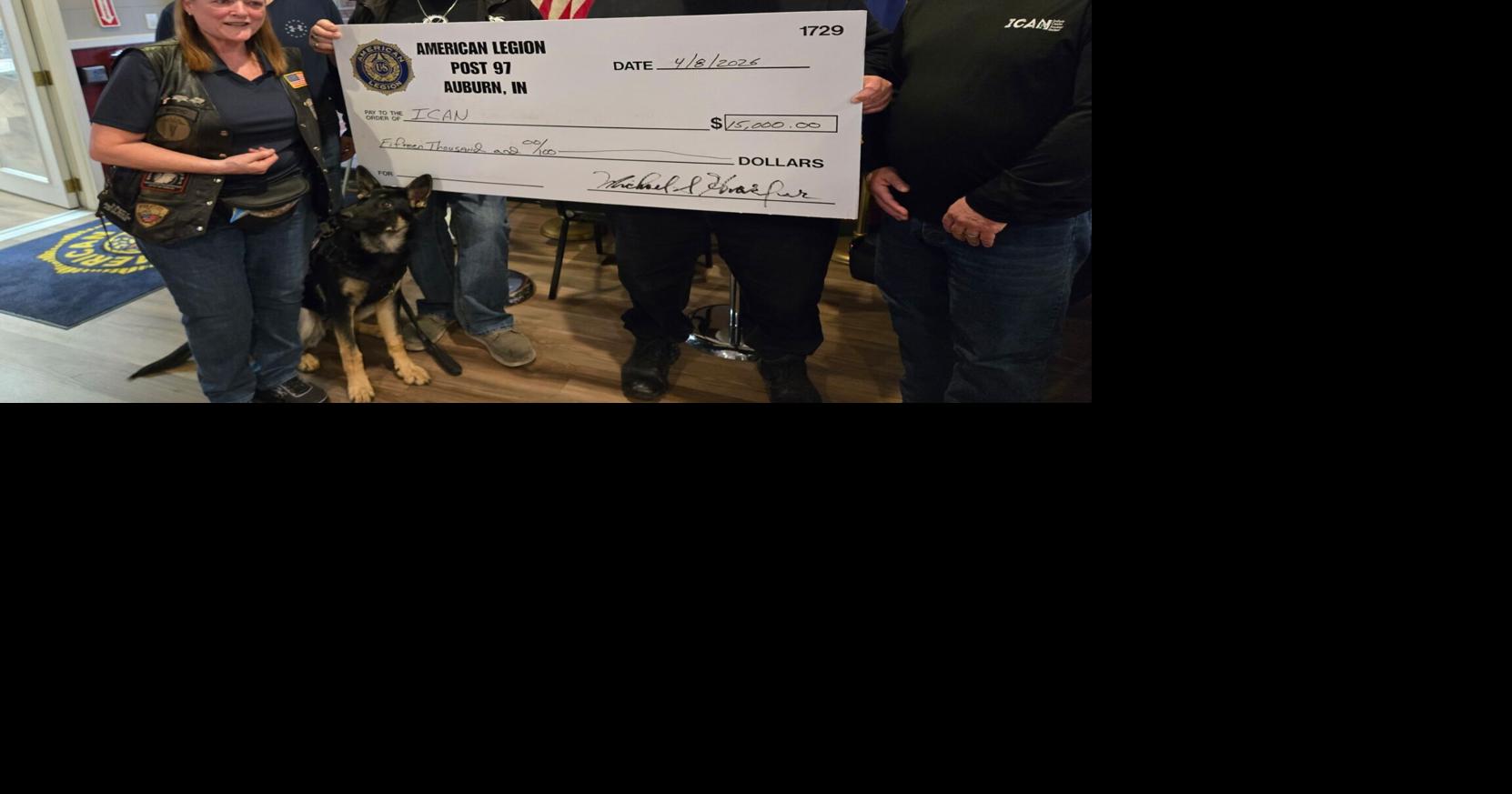American Legion Post donates funds to sponsor veteran's service dog in-training