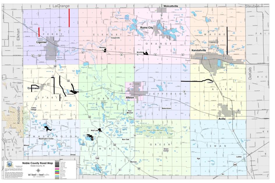 Noble County Road Work Map News Sun