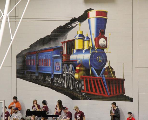 Garrett train mural