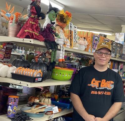 Baker with Halloween items