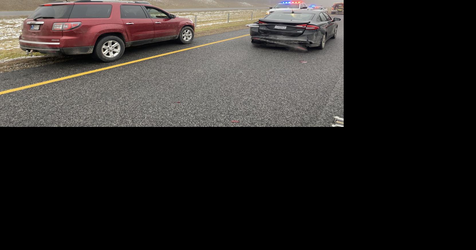 Stopped interstate traffic causes crash