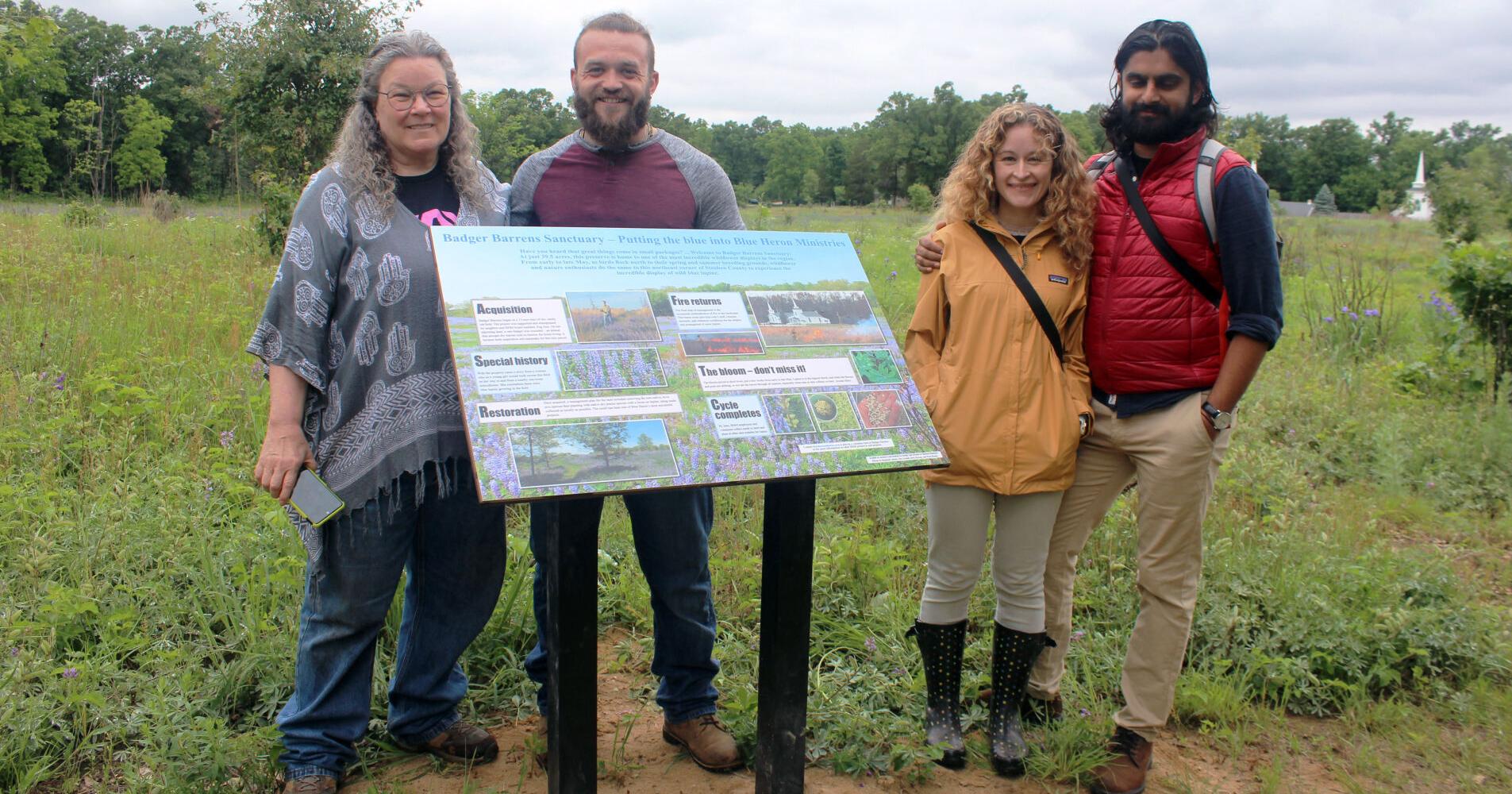 Badger Barrens sign honors Bultinck - Vimarsana News