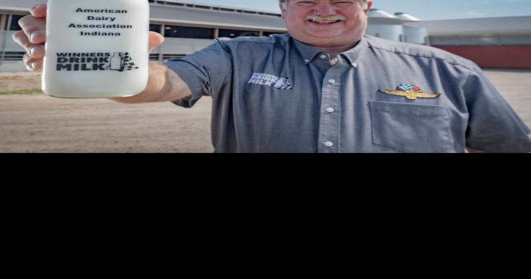 County farmer presents milk to Indy 500 winner
