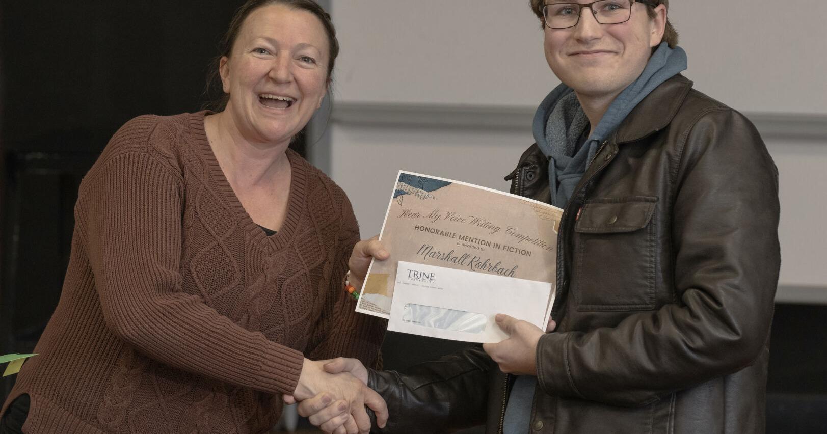 Winners honored in Trine writing competition - Vimarsana News
