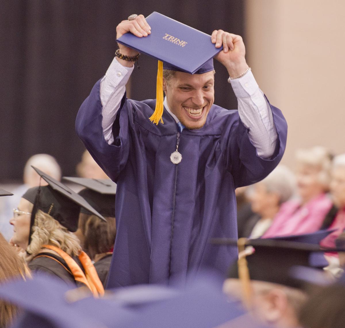 Crouch talks about life's ups and downs in Trine commencement address
