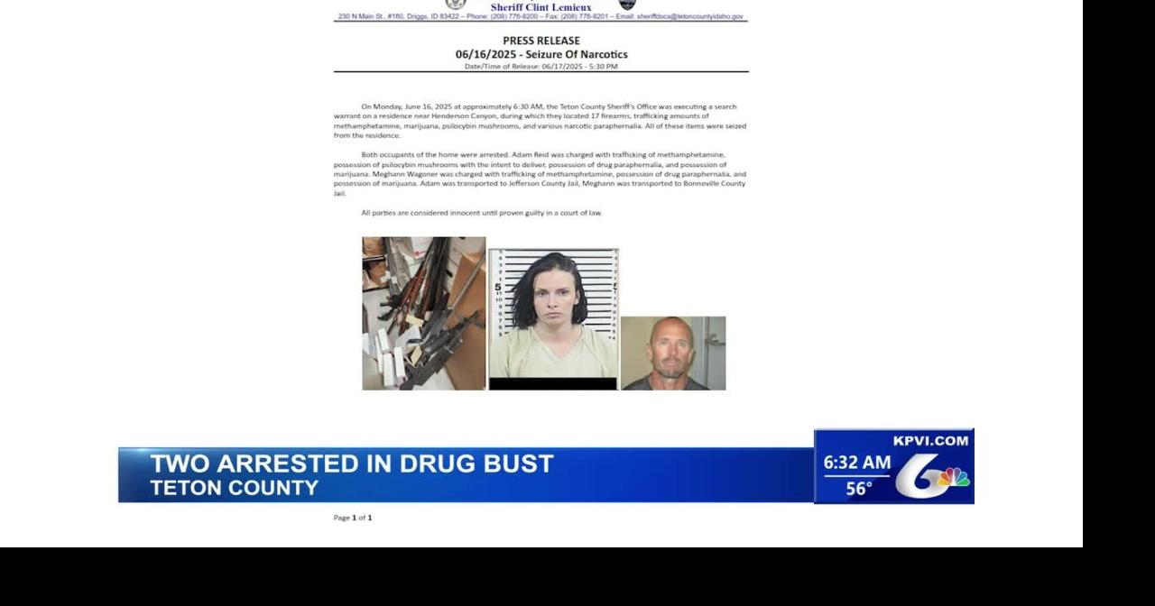 Two People Were Arrested After a Major Drug Bust | News | kpvi.com