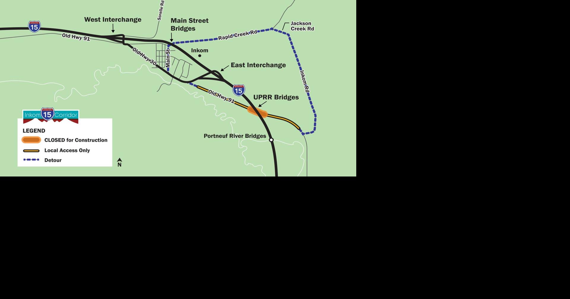 New Traffic Patterns Begin Monday Around Inkom | Local News | kpvi.com