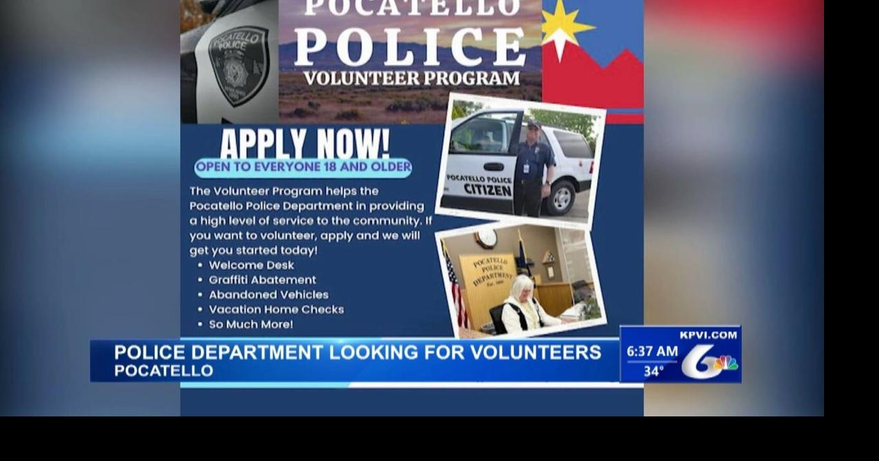 Pocatello Police Department Looking for Volunteers | Local News | kpvi.com