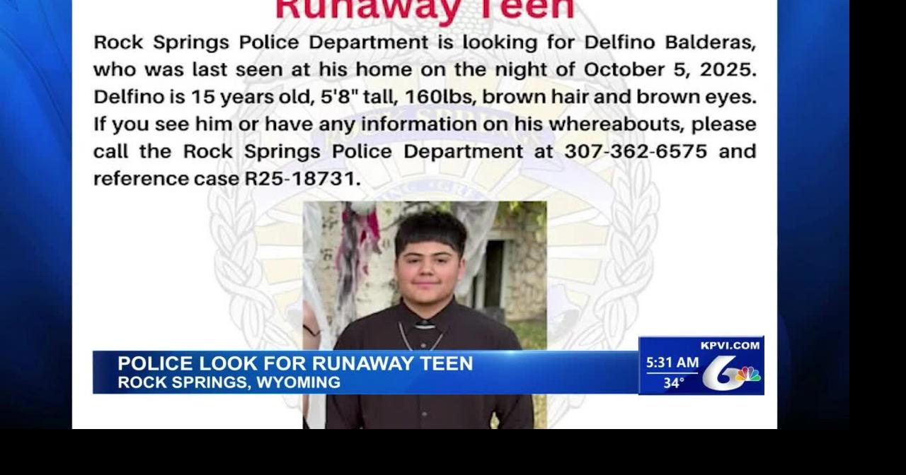 Wyoming Police are Looking for a Runaway Teen | Local News | kpvi.com