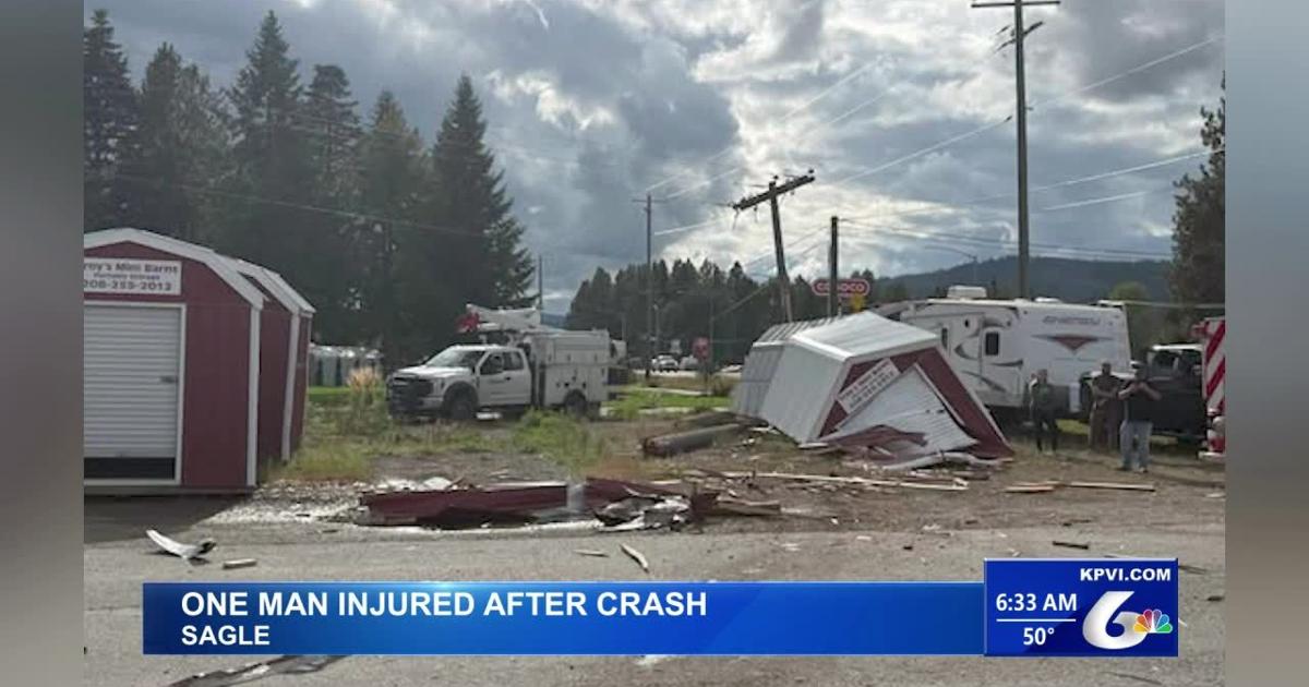 A Vehicle in North Idaho Crashed into Several Small Buildings and a Power Pole
