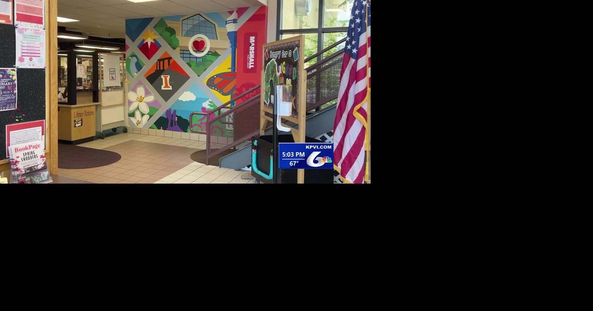 Patrons can 'check out' new completed mural at Marshall Public Library ...