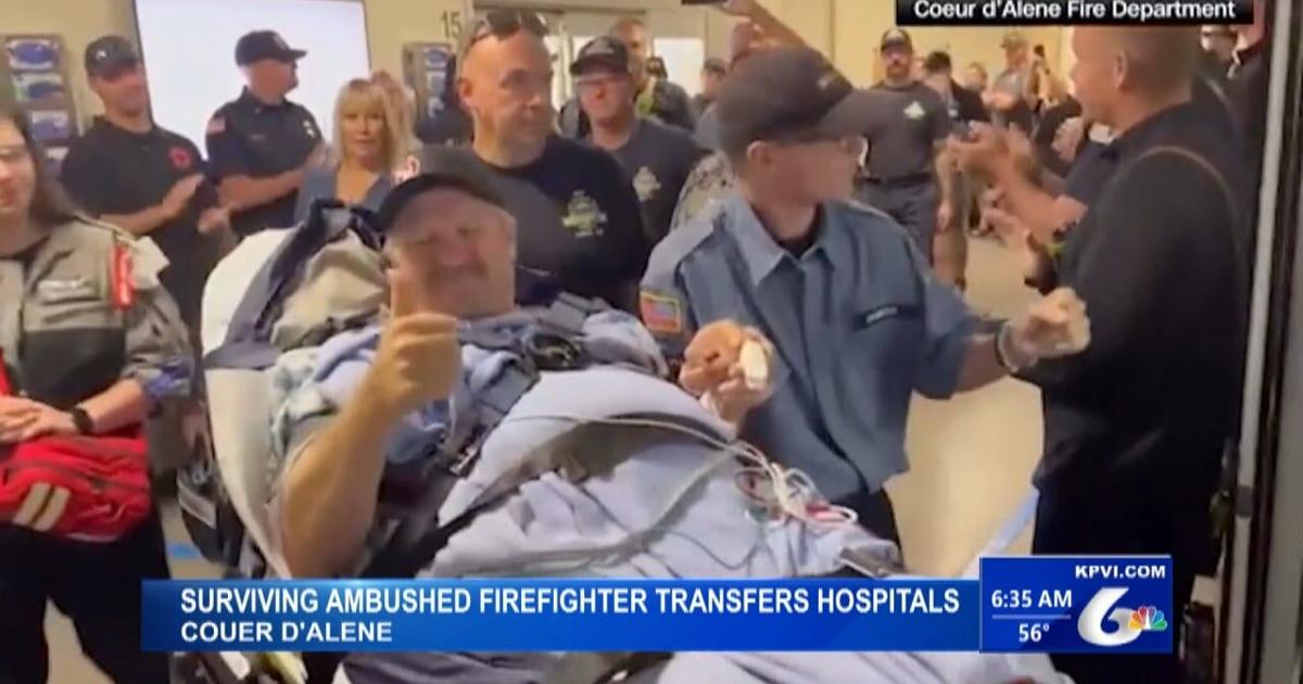 Coeur d'Alene Firefighter David Tysdal Got a Hero's Sendoff As He Transfers Hospitals