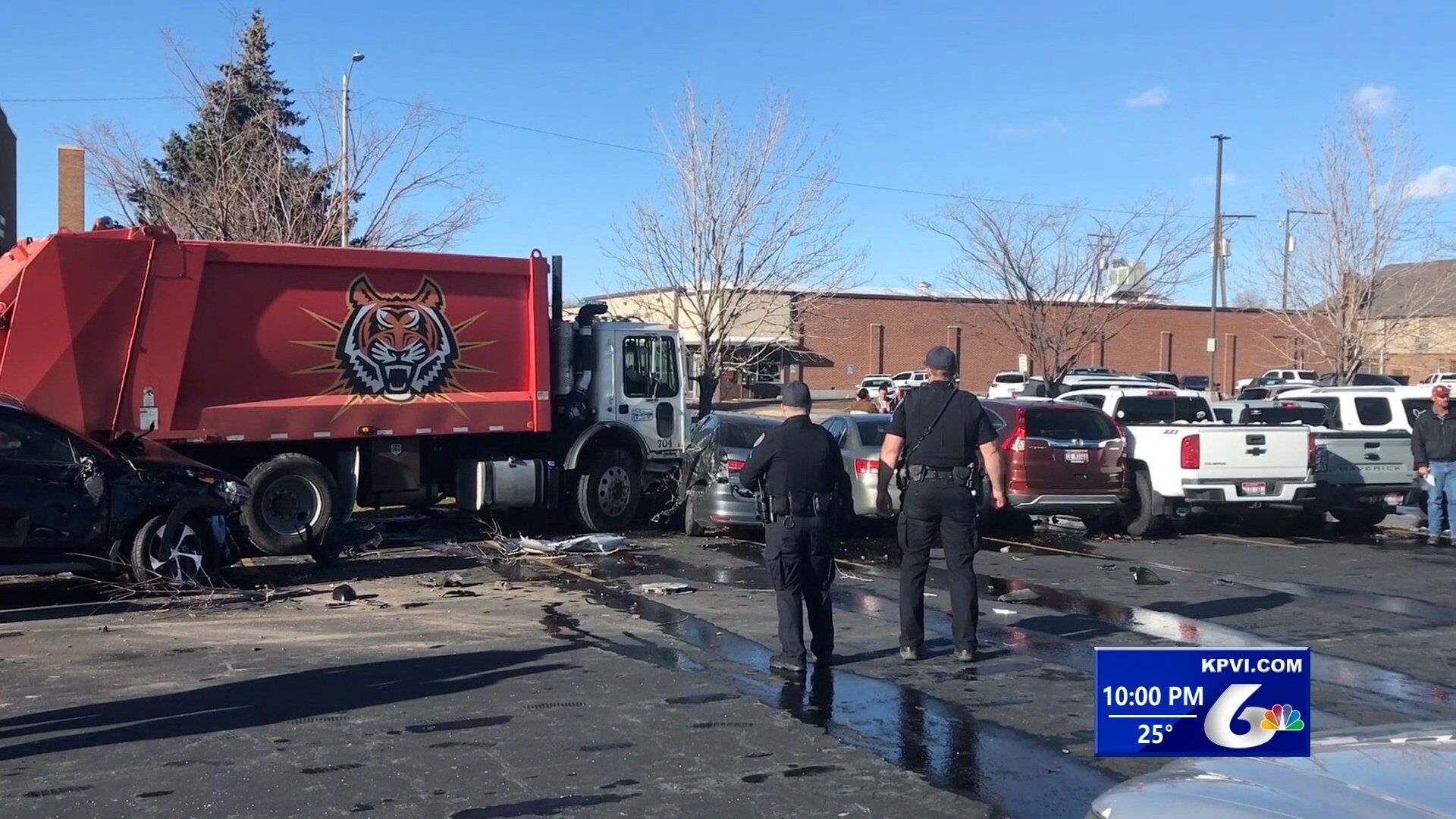 City Garbage Truck Crashes Into 11 Vehicles In Parking Lot | Local News ...