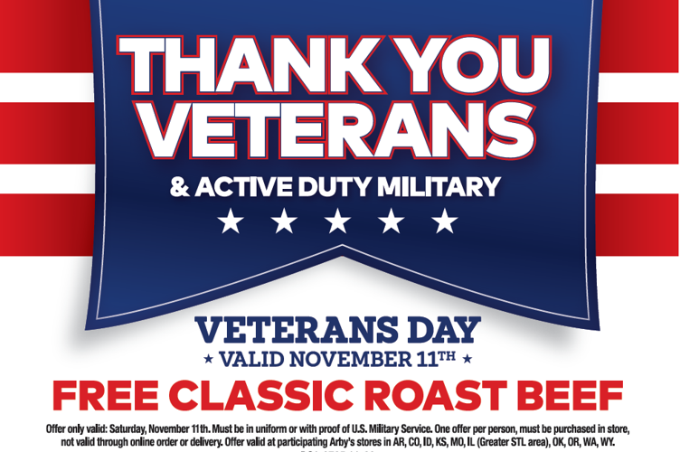 Special offers for veterans and activeduty military on Veterans Day