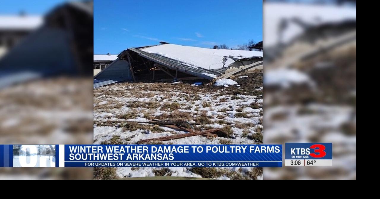 Arkansas poultry houses, farming structures damaged by winter storms