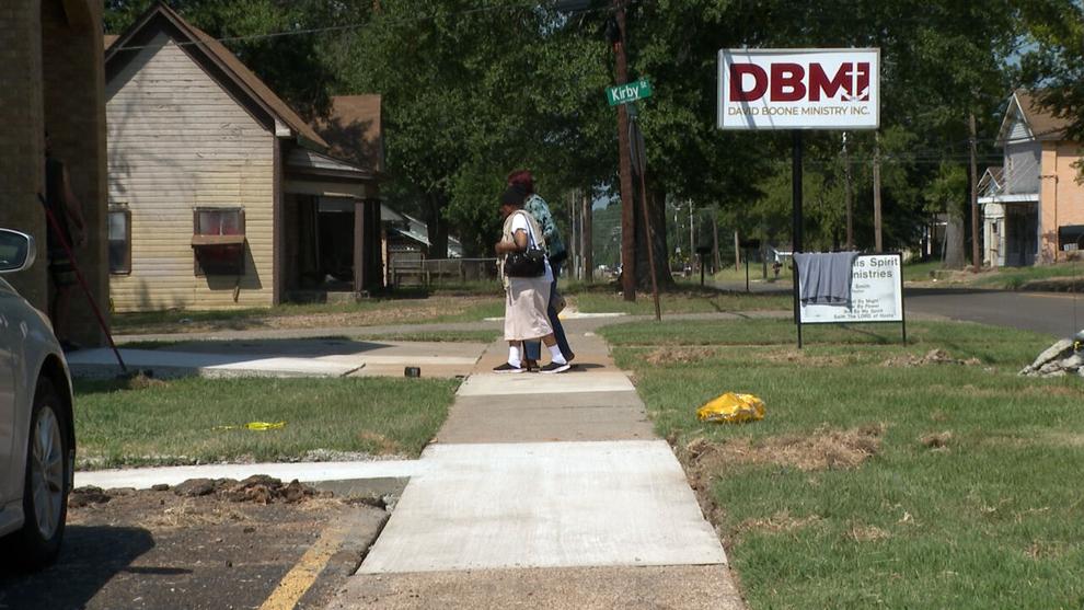 Texarkana businesses pitch in to help repair damaged sidewalks at senior center