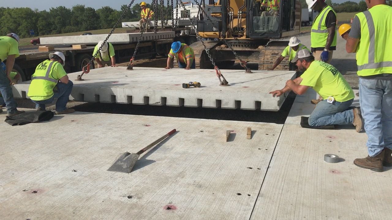 precast concrete installation