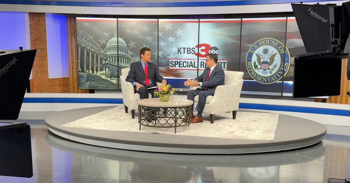 Speaker of The House Mike Johnson visits the KTBS 3 studio | Jeff's ...