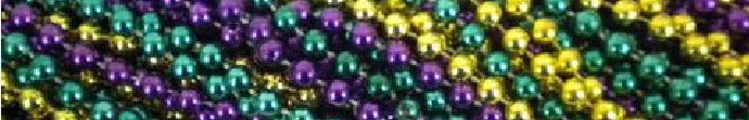 Mardi Gras beads horizonal