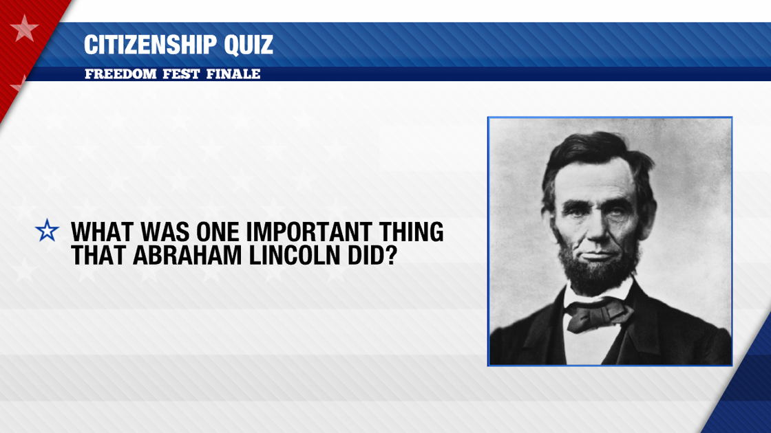 What was one important thing Abraham Lincoln did? Freedom Fest