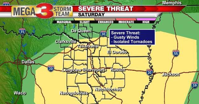 Severe storms possible Saturday | StormTeam 3 Weather | ktbs.com