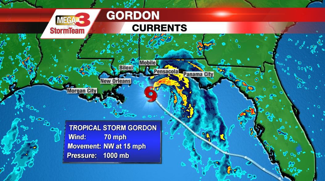 Gordon Just Hours Away From Landfall | StormTeam 3 Weather | Ktbs.com