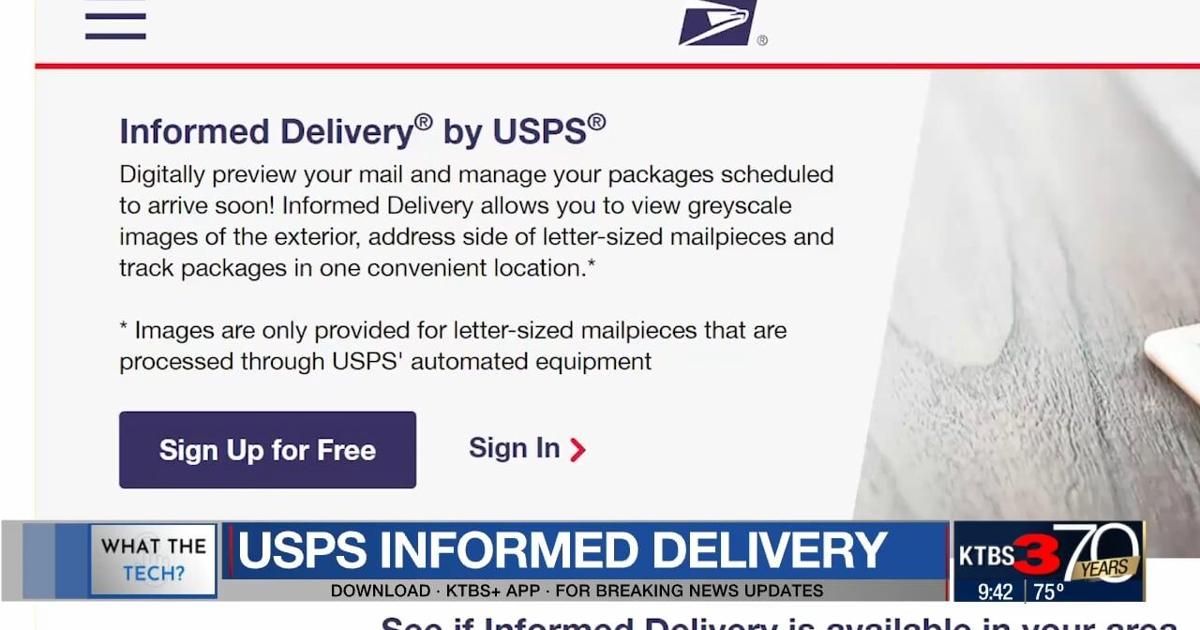 What the Tech: USPS informed delivery | News | ktbs.com