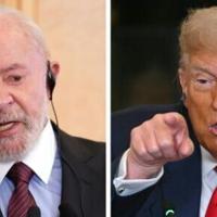 Brazilian President Luiz Inacio Lula da Silva (L) has locked horns with US President Donald Trump (R) on trade policy