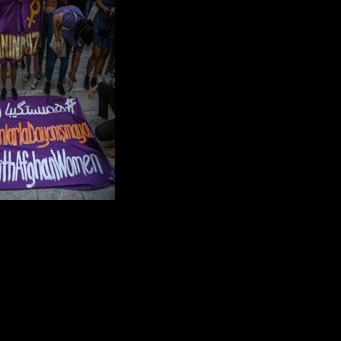 A march for Afghan women in Istanbul in 2021