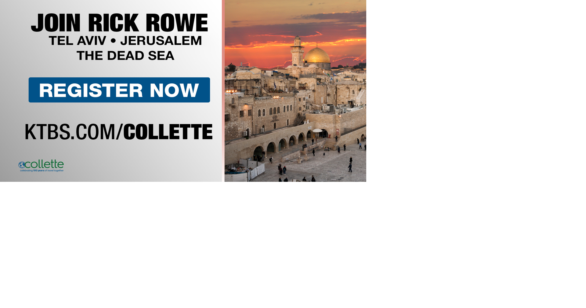Iconic Israel Trip fills up fast, second journey could be added | Rick ...