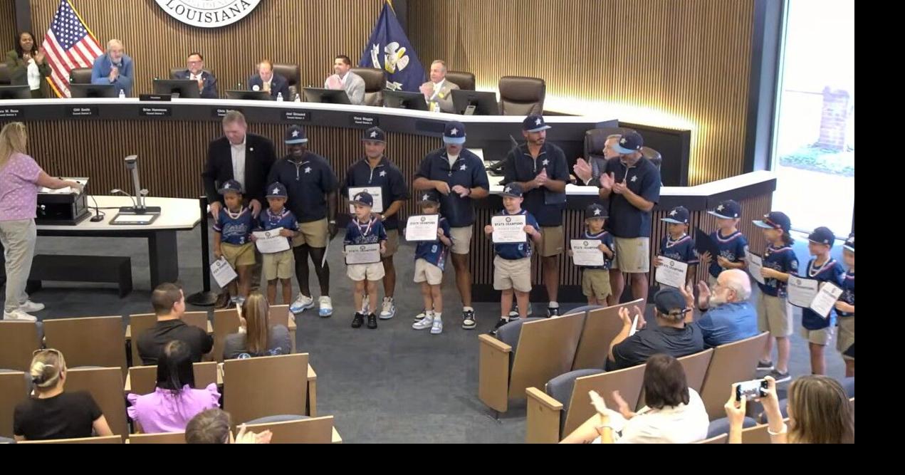 Bossier City Council honors state champion 6-and-under Little League team