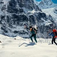 Vedrines (L) and Jean are exploring alpine climbs on Nepali mountains outside the highest peaks