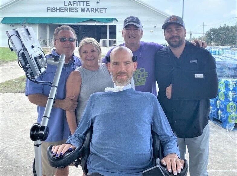 The great Steve Gleason visited practice today ⚜️ #NoWhiteFlags