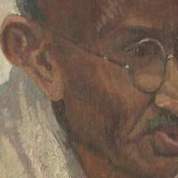 Rare Gandhi oil portrait goes up for auction